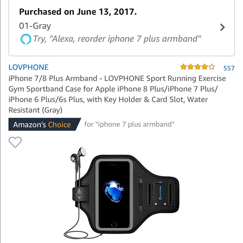 Running band for IPhone 7/7 plus. BRAND NEW